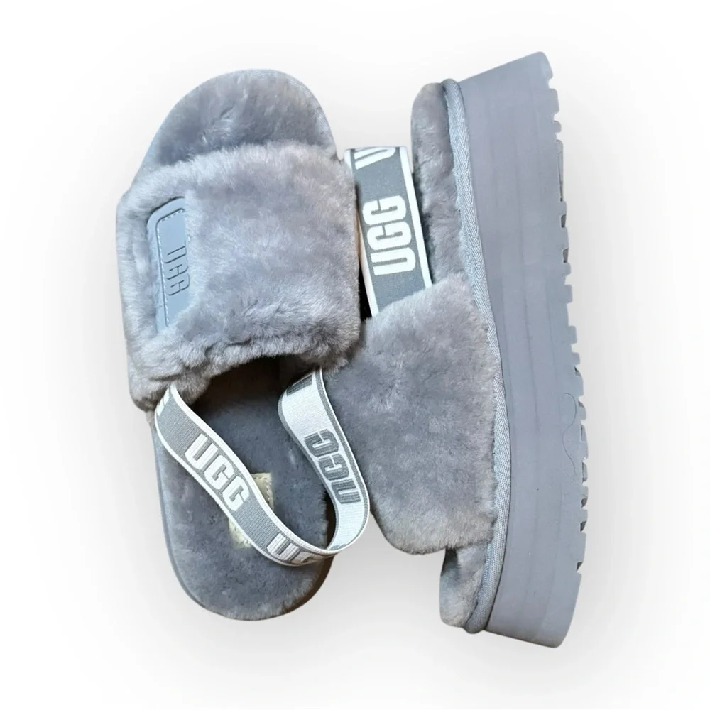 ***SOLD*** NWOB UGG Fuzzy Platform Slippers – Women’s Size 7 – New Without Box! - Picture 4 of 6